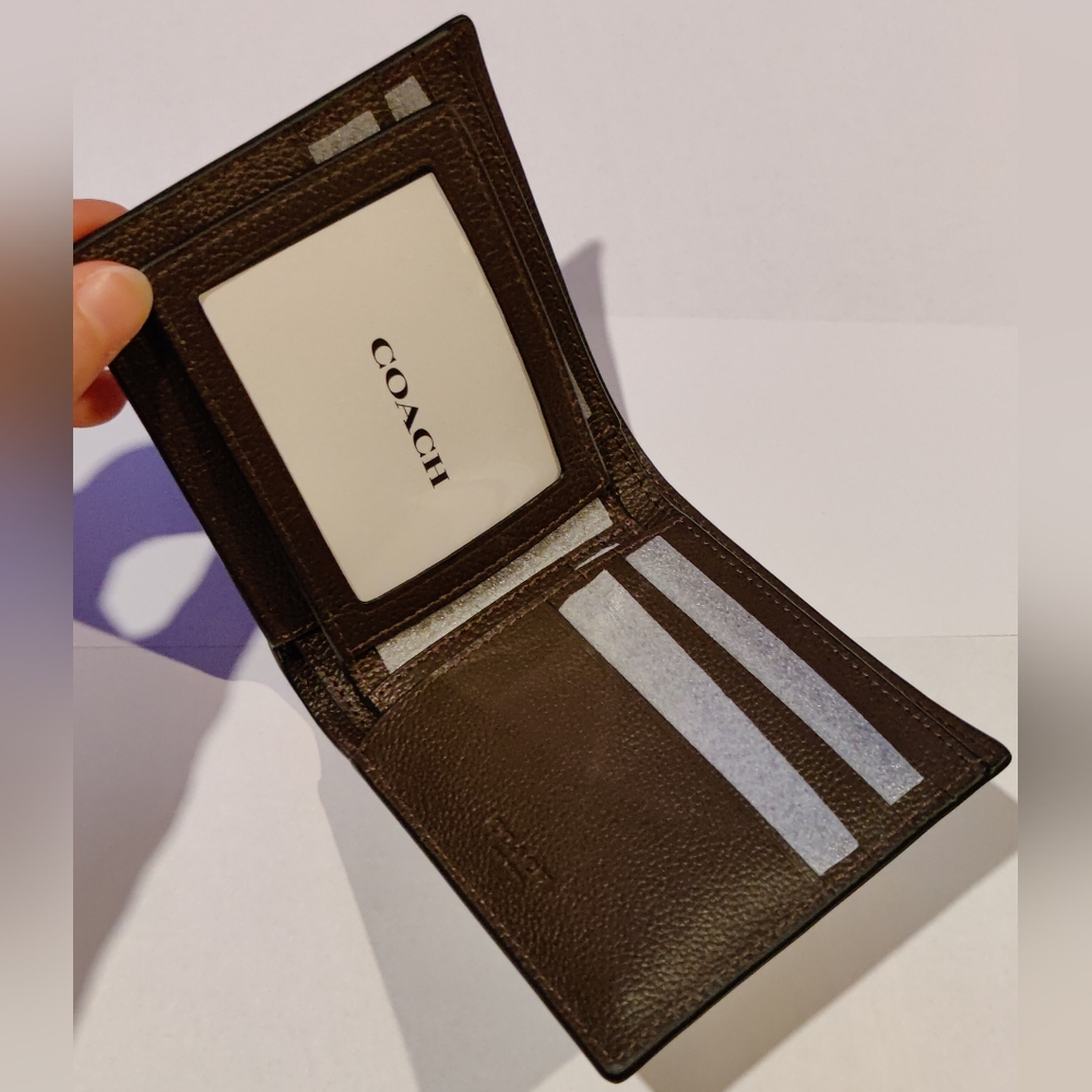 Coach Brown Leather Wallet, NWOT - Picture 3 of 6